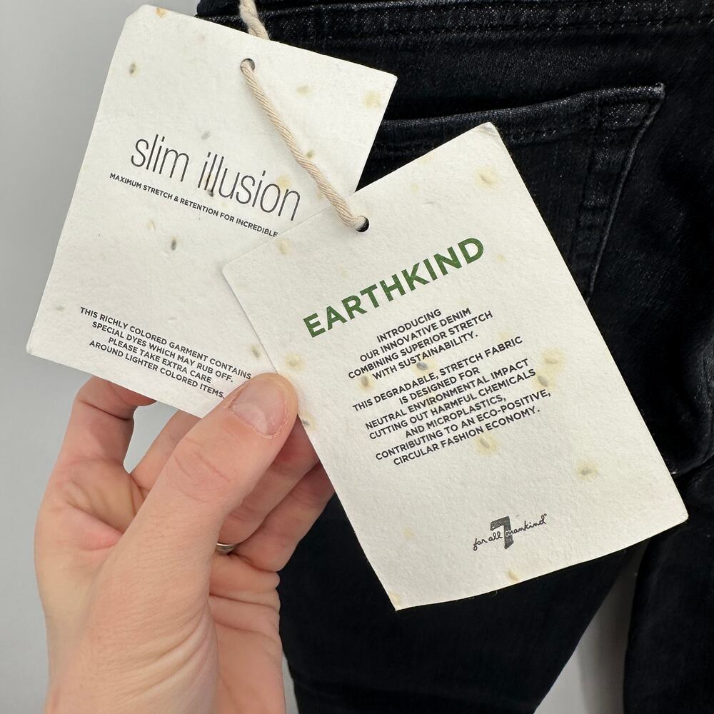 7 FOR ALL MANKIND NWT High Waist Super Skinny Dark Jean in Savage // 24 - Picture 10 of 14